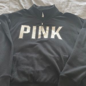 Victoria Secret PINK Black 1/4 Zip